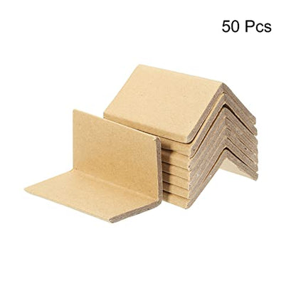 PATIKIL Adjustable Cardboard Corner Protector Package Frame Protectors L Shaped 80x50mm Thick 5mm for Art, Packing, Shipping, Pack of 50 - size: 80x50mm