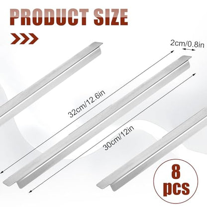 Booson 8 Pcs 12 Inch Stainless Steel Adapter Bar Pan Steam Table Divider - size: 12 inch