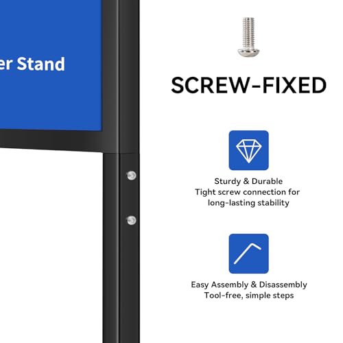 YIYO Sign holder floor stand, heavy Duty Pedestal poster stand for display,22×28 inch slide-in double sided poster sign holder floor standing Display Advertising (22×28)