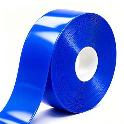 Blue Floor Marking Tape, 1.1mm Extra Thick Industrial Safety Tape, 4 in Width x 100FT, Warning Tape for Warehouse, Concrete, Harsh Conditions, Forklift, High Traffic Floors (4, Inches) - color: Blue, size: 4 Inch x 100 FT