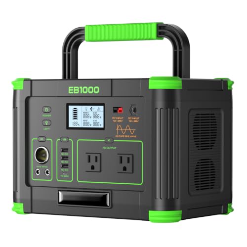 GRECELL Portable Power Station 999Wh 1000W - color: Black