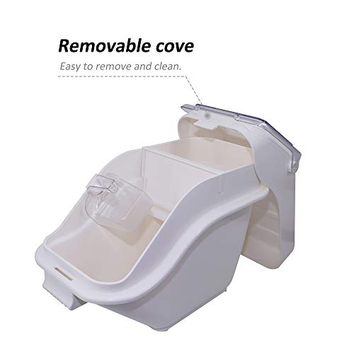 CMI Commercial ProSave Shelf-Storage Food Ingredient Bin with Scoop,Food Storage 100-Cup 4.4Gal/17.6Qt,Storage for Dogs Food, Flour, Long Term Storage Products for Home, Restaurant, Kitchen