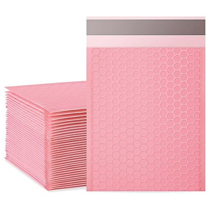 packbabol Bubble Mailers, 8.5x11 Inch Poly Padded Bubble Mailers Pack of 50 Bubble Envelopes Opaque Self Seal Adhesive Waterproof Bags for Shipping and Packaging (Pink) - color: pink, size: 8.5x11-50Pc