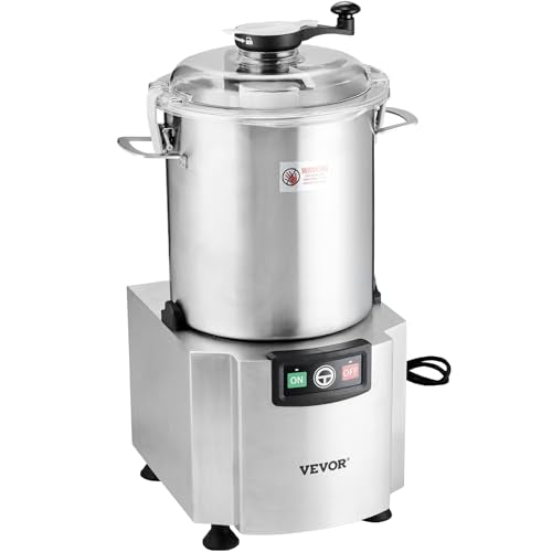 VEVOR Food Processor & Vegetable Chopper, 19 Quart Food-Grade Stainless Steel Food Processor Chopper with S-Curve Blade and Scraper, Ideal for Chopping Vegetables, Fruit, Grains, Nuts