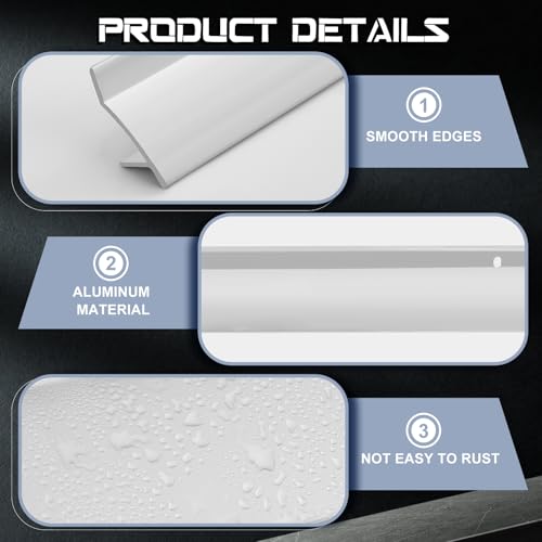 Blulu 2 Pcs 36 in Aluminum Door Drip Cap with Screws Rain Drip Guard - color: Silver