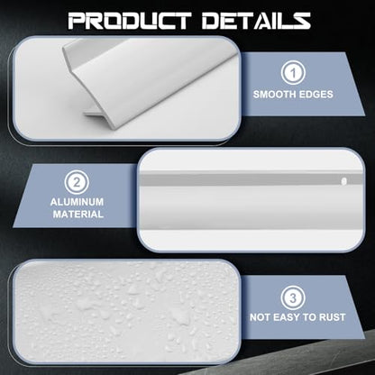 Blulu 2 Pcs 36 in Aluminum Door Drip Cap with Screws Rain Drip Guard - color: Silver
