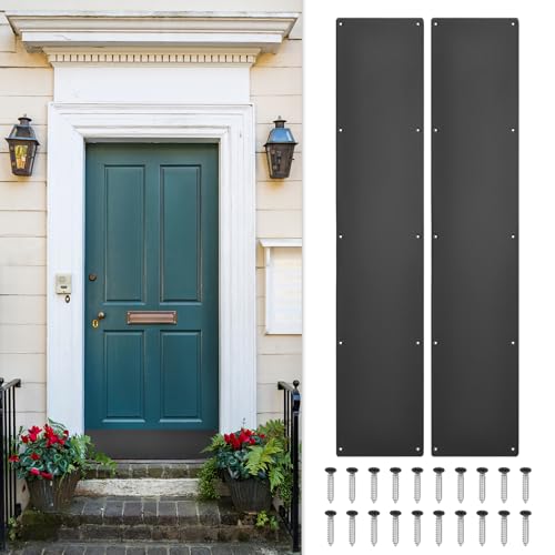 uxcell 2pcs Door Kick Plate, 8 x 34 Inches Kick Plate Door Plate,Black - color: Black, size: 8 x 34 Inch