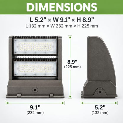 120W Rotatable LED Wall Pack Light 5000K Adjustable Head Outdoor Fixture - color: 120W