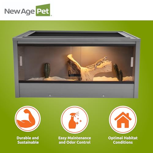 New Age Pet® ECOFLEX® 36" Mojave Reptile Enclosure, Medium, Grey - color: Grey, size: Medium