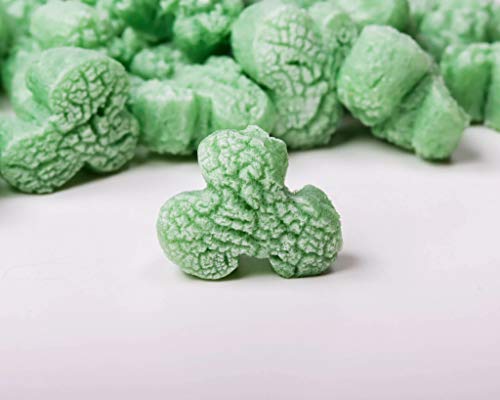 Bubblefast! Brand FunPak Plant Based Biodegradable Packing Peanuts, 1.5 cu ft Bag, Compostable (Green Shamrocks) - color: Green Shamrocks