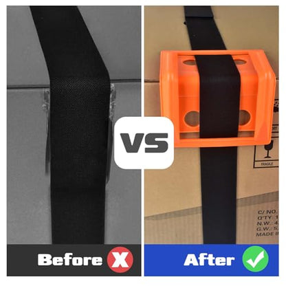 CONLI 50 Pack Edge Corner Protectors for Cargo Load Truck Shipping, Flatbed Accessories Plastic Flatbed Edge Protector Used Together with Webbing to Protect Cargo