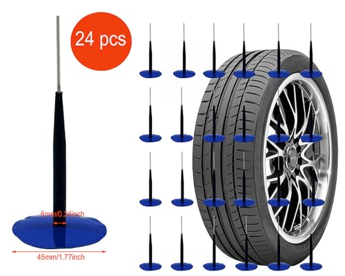 TP-103D Combination Repair Unit, Tire Repair Patch Plug 1/4" x 1 3/4" Dipped stem 24 pcs