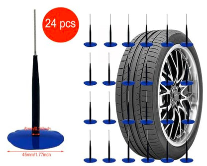 TP-103D Combination Repair Unit, Tire Repair Patch Plug 1/4" x 1 3/4" Dipped stem 24 pcs