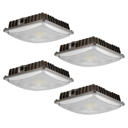 LED Canopy Lights, 60W, 8400LM, 5000K, 0-10V Dimmable - size: 60W 4Pack