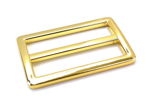 10 Pcs Metal Tri Glide Slides for Straps - color: K Gold, size: 2''