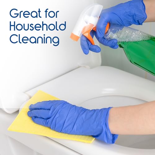 Inspire Cobalt Blue Nitrile Disposable Gloves | 4.5 Nitrile Safety Medical Exam Cooking Cleaning Disposable Gloves - size: Large, style: Blue - Case of 1000