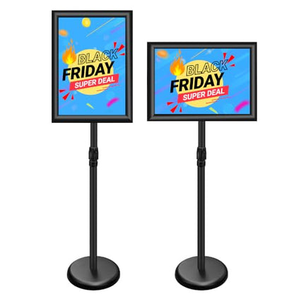 11x17 Pedestal Sign Stand, Adjustable Floor Standing Display Holder