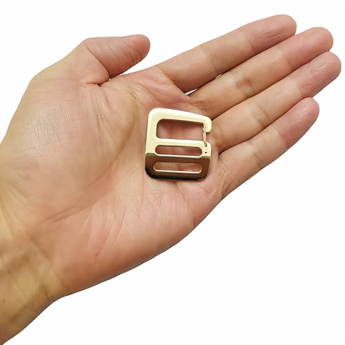 Zinc Alloy G Hook Wave Buckles with Adjustable Spring Door, Tactical Carabiner Backpack Strap Clip Buckle Adjustable Webbing G Shaped Belt Bag Buckle Clips Replacement for 0.7" Belt - color: Gold
