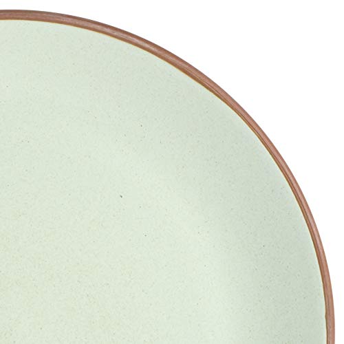 Gibson Elite Contempo Classic 16-Piece Double Bowl Dinnerware Set, Service for 4 – Mint Stoneware Plates and Bowls - color: Mint (Contempo Classic)