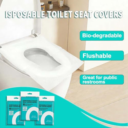 80 Pcs Toilet Seat Covers Disposable,XL Flushable Toilet Seat Cover