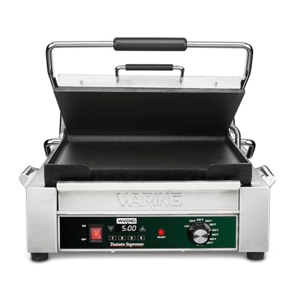Waring Panini Press with Programmable Timer, 14" x 14" Cooking Surface - style: Full-Size Flat Toasting Grill with Timer
