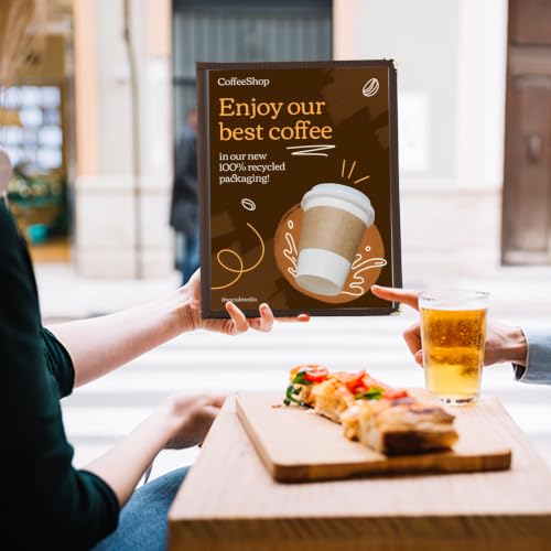 2Pcs 8.5 x 11" Menu Covers, 2 Page Transparent Restaurant Menu Cover - size: 2 Page