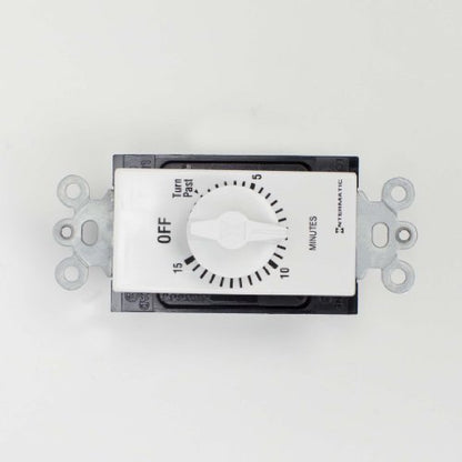 Intermatic FD15MWC 15-Minute Countdown Wall Timer for Fans and Lights, White - color: White, size: 15-Minute, style: Without Hold on Timer