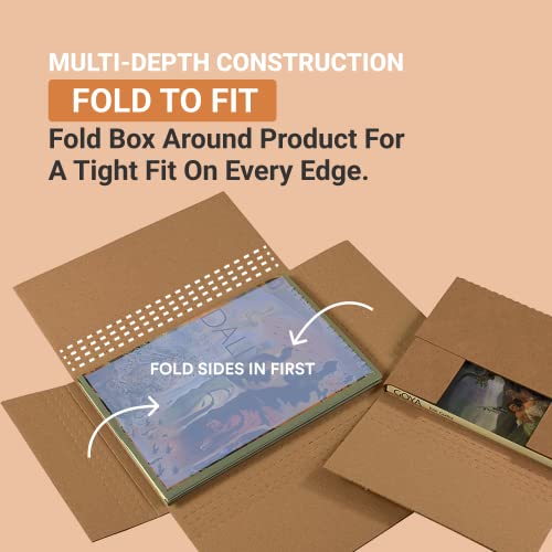 BOX USA Shipping Boxes Flat 12.125"L x 9.125"W x 2"H 50-Pack - Corrugated Cardboard Box for Moving, Mailing, Packing, Packaging and Storage