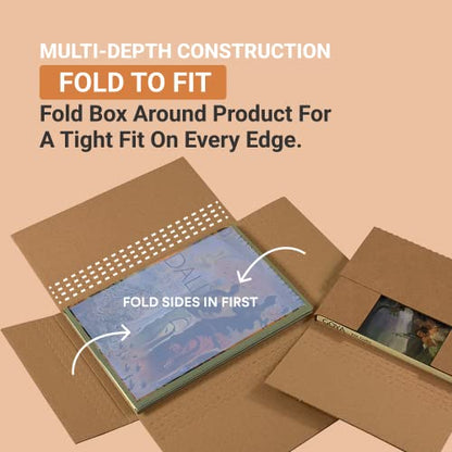BOX USA Shipping Boxes Flat 12.125"L x 9.125"W x 2"H 50-Pack - Corrugated Cardboard Box for Moving, Mailing, Packing, Packaging and Storage