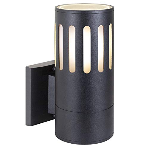Outdoor Wall Sconce, Waterproof Exterior Lighting Fixture - color: Cylinder (Black B)