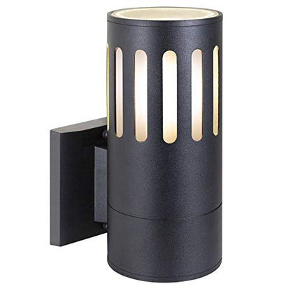 Outdoor Wall Sconce, Waterproof Exterior Lighting Fixture - color: Cylinder (Black B)