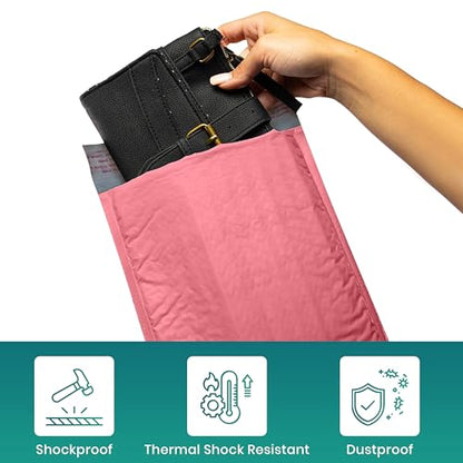 Levex - #0 6" x 10" [100 Pack] Pink Poly Bubble Mailers, Padded Envelope Mailers, Packing Envelope & Mailing Bags for Shipping - color: Pink, size: #0 - (6" x 10")