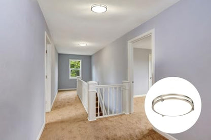 Juno Saturn Flush Mount Ceiling Light with Switchable Color Temperature (2700K-5000K), 13-Inch, Brushed Nickel - color: Brushed Nickel, size: 13-Inch