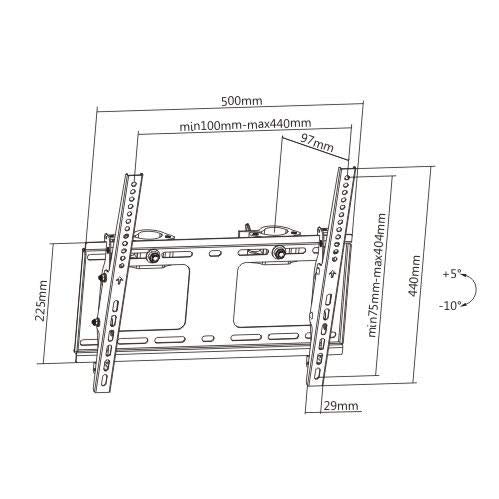 Mount-It! Universal Truss & Pole TV Mount with Quick Release Clamp, Stage & DJ Lighting Truss TV Bracket for 48–51mm Pipes, VESA 100x100–400x400, 32–55 Inch Screens, 88 lb Capacity