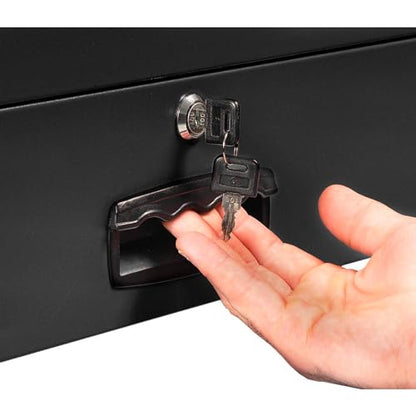 Global Industrial Counter Top CRT Security Computer Cabinet, Black, 24-1/2"W x 22-1/2"D x 27"H