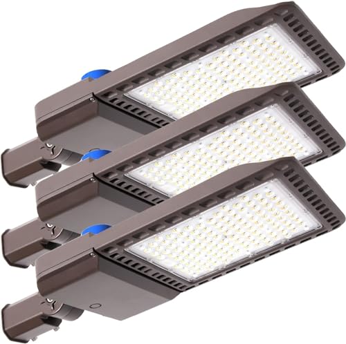 300W LED Parking Lot Lights, 45000LM Dusk to Dawn Pole Mount 3Pack - size: 300W/3Pack
