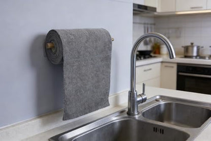 Microfiber Cleaning Cloths Roll 50-Pack Reusable Paper Towels for Car Wash Supplies Ultra Absorbent Kitchen Dish Rags House Window Cleaning Cloths Lint Free Tear Away (Dark Gray) - color: Dark Gray