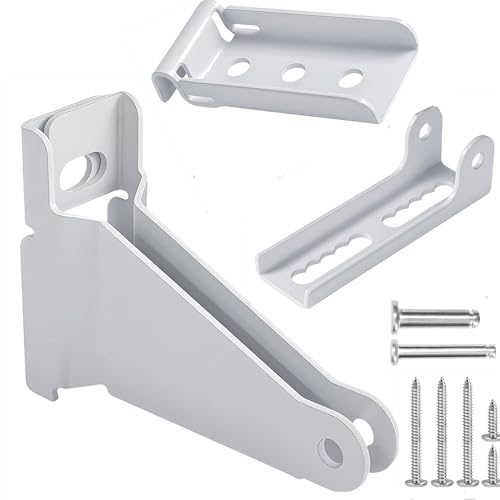 Storm Door Closer Bracket, Thickened Repair Jamb Bracket - color: White-storm door closer bracket