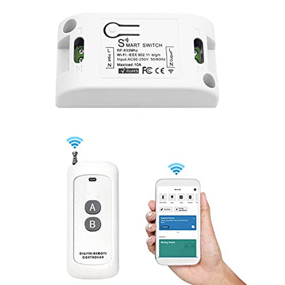 WiFi Smart Switch - Tuya Smart Home Automation Timer Switch, Compatible with 433Mhz Remote