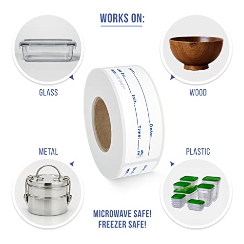 Dissolvable Food Labels 1x3 in 200/Roll - Removable Freezer Jar Stickers - size: 1x3"
