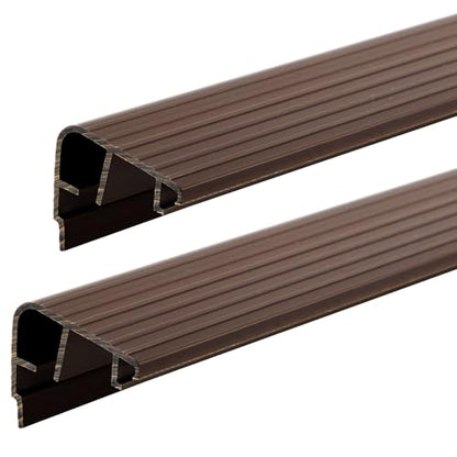 2 Pcs 48" L Fixed Vinyl Sill Threshold Cap 1-3/8 Inches High, Dark Brown - color: Dark Brown, size: 1-3/8,48 Inch