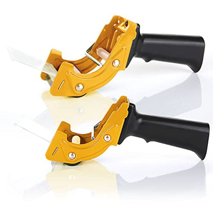 Acrux7 2 PCS 2 Inch Packing Tape Gun, Rapid Replace Packing Tape Dispenser Guns with Ergonomic Grip, Handheld Tape Gun Dispenser Heavy Duty Tapes Sealing Cutter for Carton Packaging, Boxes Sealing