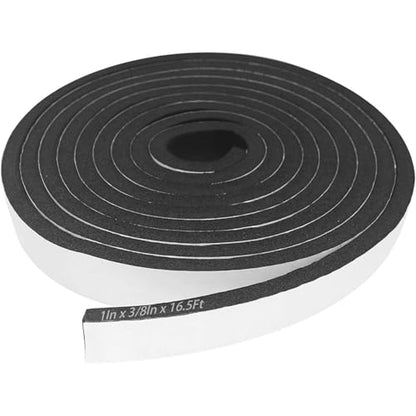 Storystore Self Adhesive Foam Weather Stripping, 1"x 3/8"x 16.5FT Door Seal - size: 1In x 3/8In x 16.5Ft