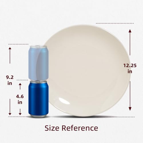 Restaurant Value, Stoneware Coupe Shape Plate 12.25", Ivory White, Case of 12 - color: Ivory White, size: Plate 12.25"