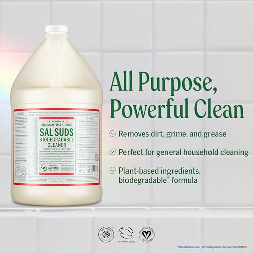 Dr. Bronner's Sal Suds All-Purpose Cleaner, Fir & Spruce Pine, 1 Gallon - size: 128 Fl Oz (Pack of 1)