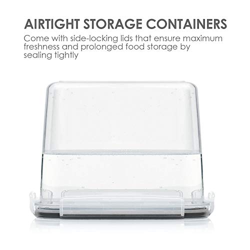Vtopmart 3.6L Food Storage Containers, 4 PCS, Black - color: Black, size: 3.6L