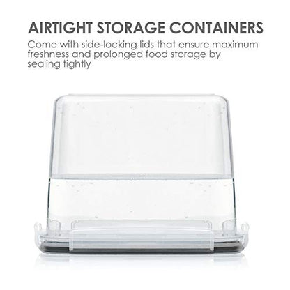 Vtopmart 3.6L Food Storage Containers, 4 PCS, Black - color: Black, size: 3.6L