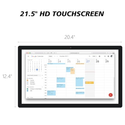15.6 to 27 inch Touchscreen Digital Calendar & Wall Planners, Smart Whiteboard Calendar for Chore Chart & Work Schedule, Built in Speakers and Camera, Include Wall Mount & Desk Stand (21.5-inch) - size: 21.5-inch