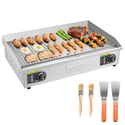 VEVOR Commercial Electric Griddle, 30" No Plug, Countertop Flat Top Griddle - size: 29"