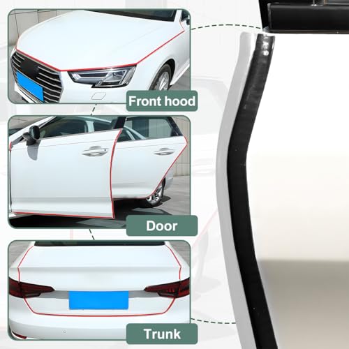 Osilly 33FT PVC U-Shaped Car Door Edge Guards, Black - color: Black, size: Style B-32FT